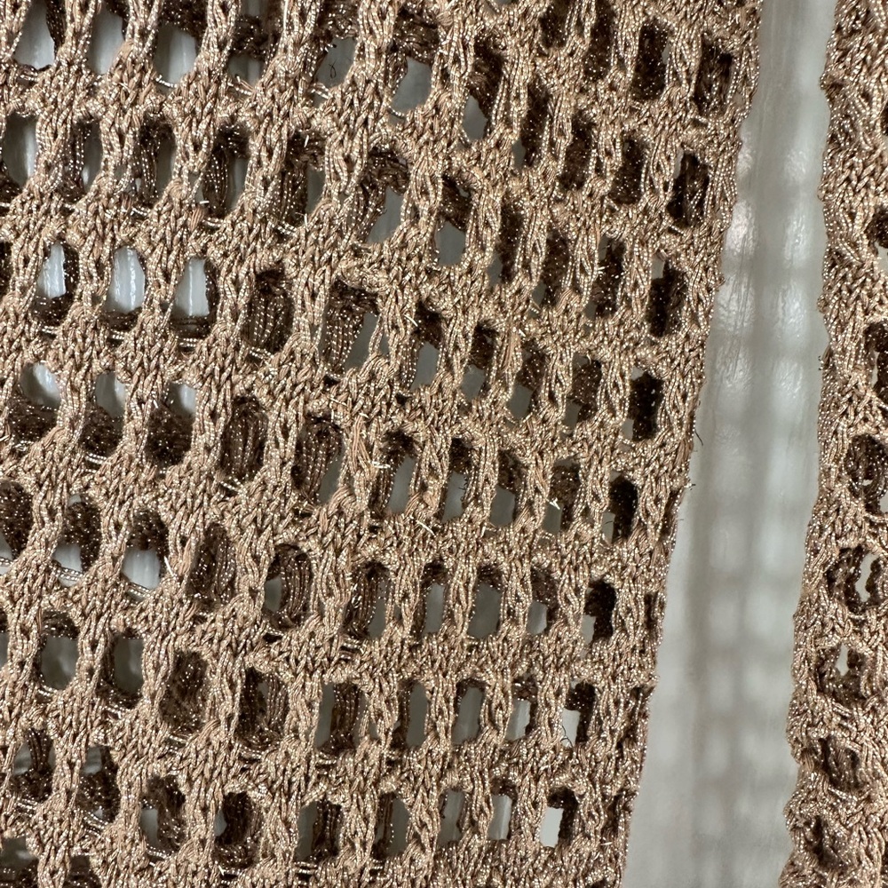 Zara Knit Long Coat/ Cardigan Metallic Thread Size S - Picture 3 of 7